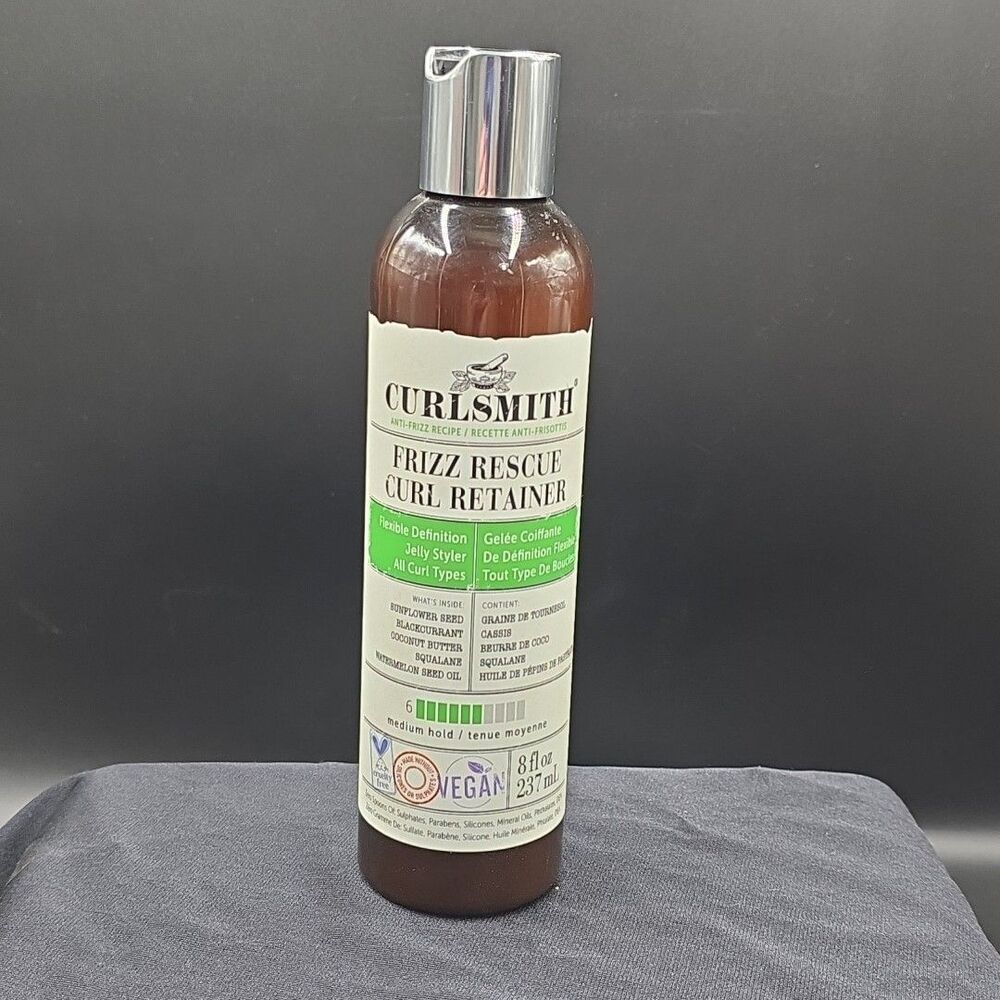 CURLSMITH Frizz Rescue Curl Retainer Jelly Styler Medium Hold 8 oz Vegan New